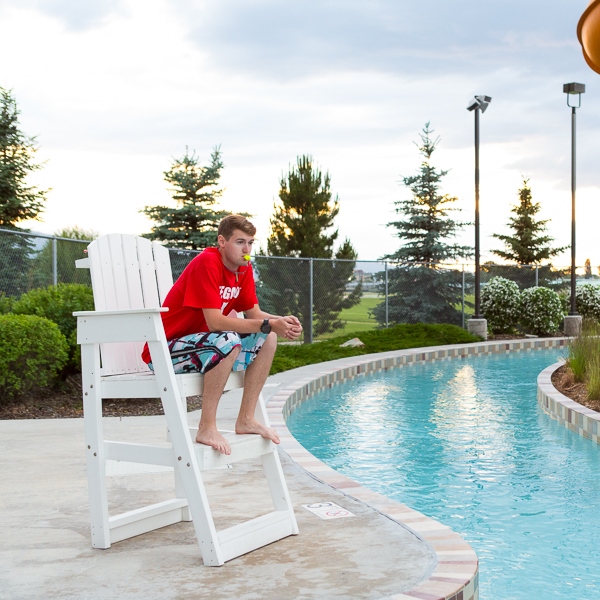 Pool lifeguard outlet chair